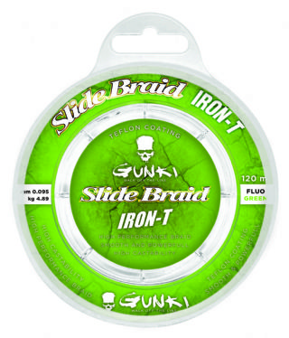 Gunki Slide Braid Iron T 120 Flouro Green Braid 